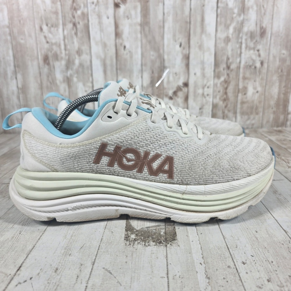 Hoka Gaviota 5 Womens‎ 11B Running Shoes Fog Blue Glass Stability 1134235-FTRS
